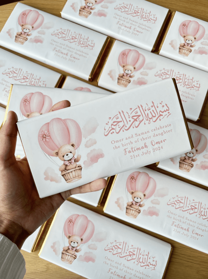 Its a girl/boy Personalised Chocolate Bar - Image 3